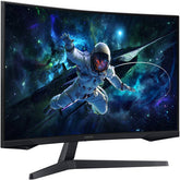 Samsung Odyssey G5 G55C Curved Gaming Monitor, 32" QHD VA Display, 165Hz Refresh Rate, 1ms (MPRT) Response Time, 1000R Curvature, AMD FreeSync, Black | LS32CG552EMXUE